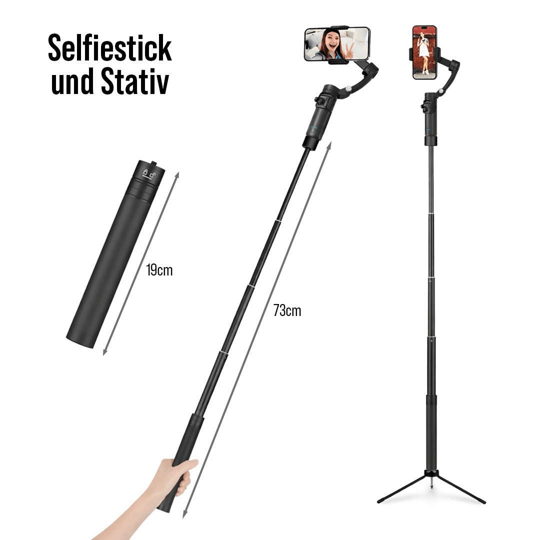 Smartphone Gimbal mit Selfie Stick - Stabiq