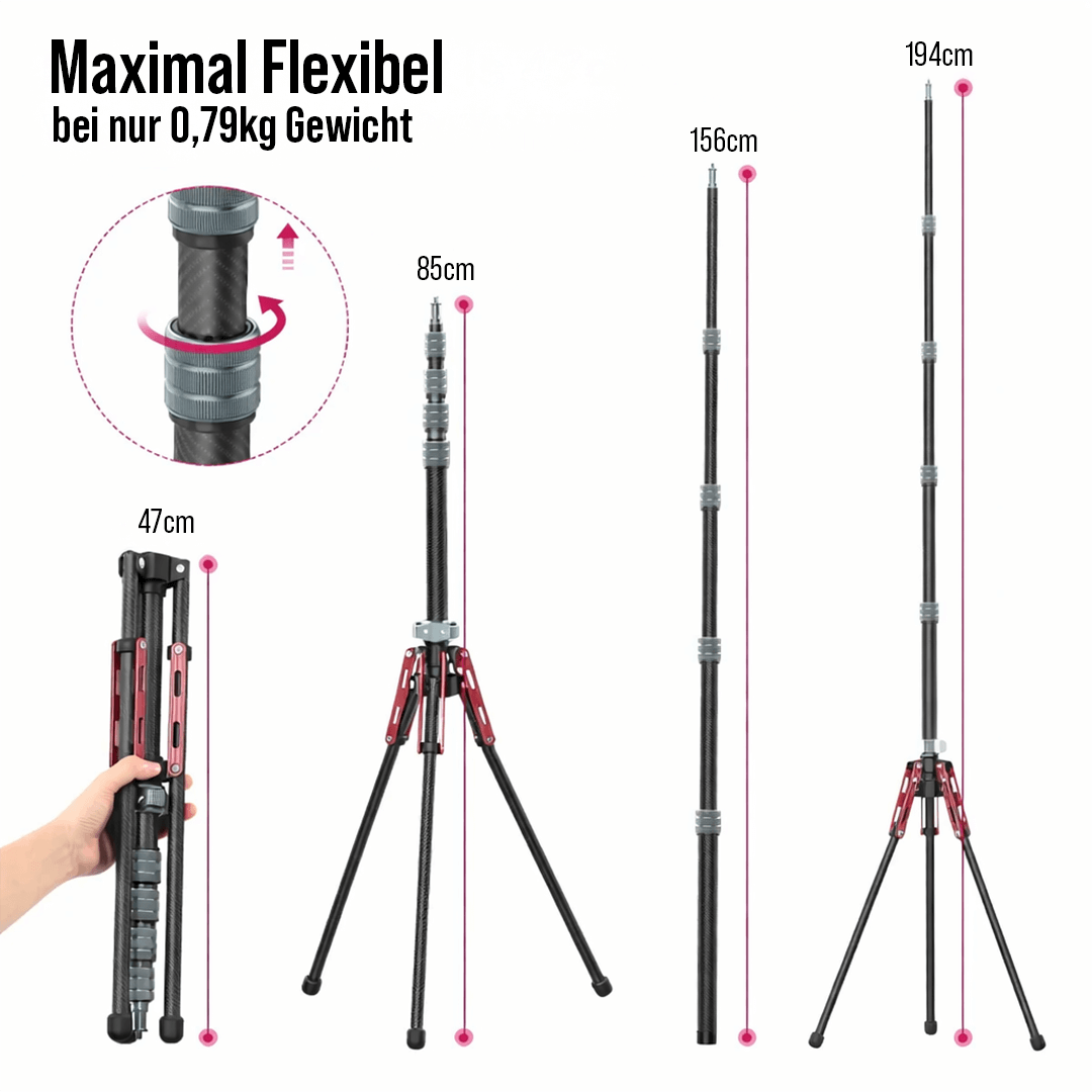 Carbon Kamera Stativ – Profi Fotostativ Statyx