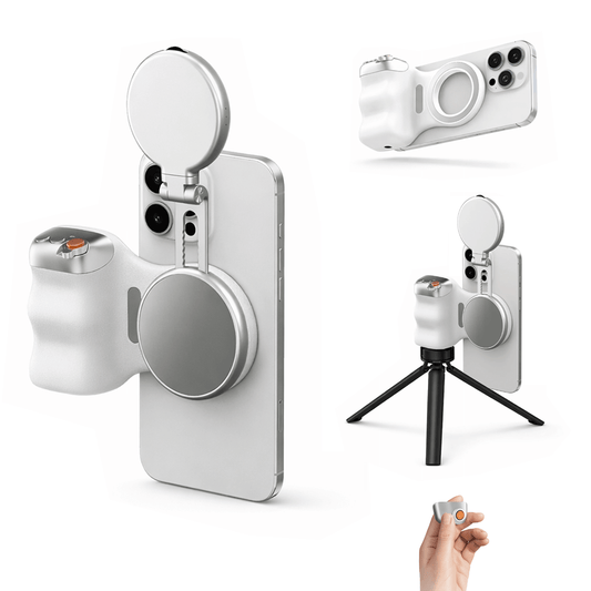 Mini Handy Stativ mit Licht und Griff für stabile Videoaufnahmen unterwegs