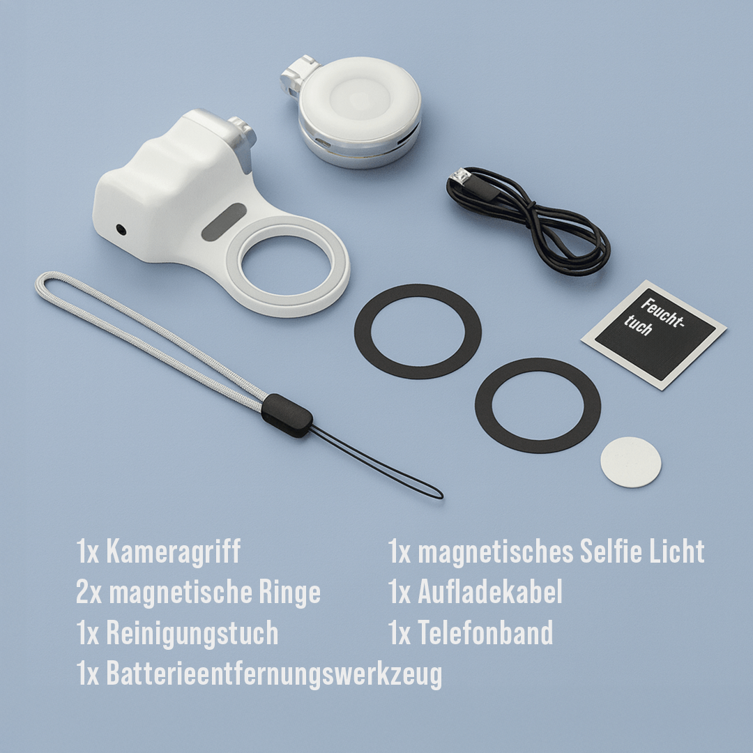 Mini Handy Stativ Set mit Licht und Zubehör für flexible Videoaufnahmen unterwegs