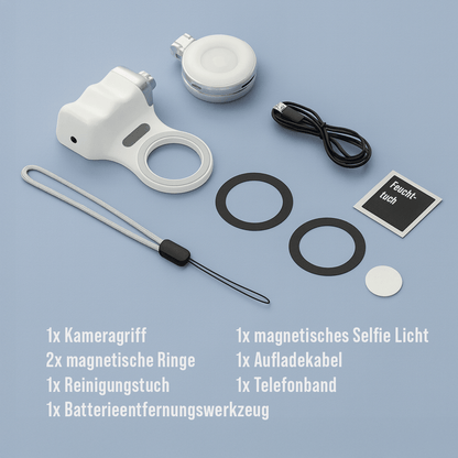 Mini Handy Stativ Set mit Licht und Zubehör für flexible Videoaufnahmen unterwegs